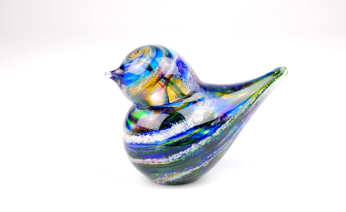 Colorful Bird with Cremation Ash