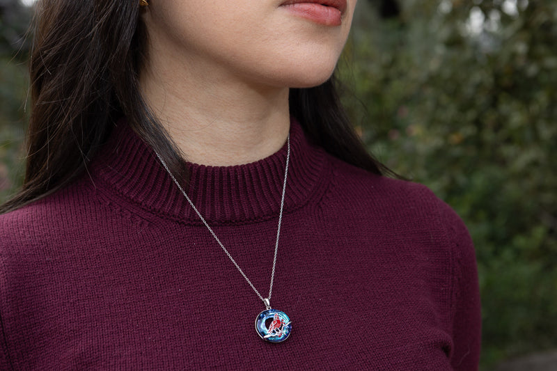 cremation pendant with cardinal