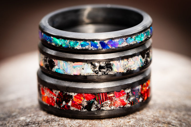 stacked carbon Fiber cremation rings